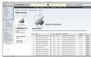 iTunes: Podcast van de Apple Keynotes