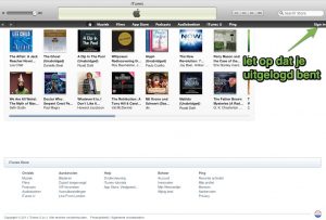 iTunes Amerikaans account: let op dat je uitgelogd bent