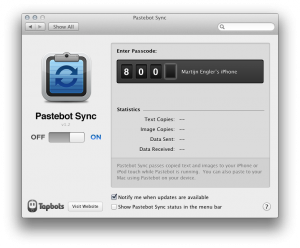 Pastebot Sync op de Mac
