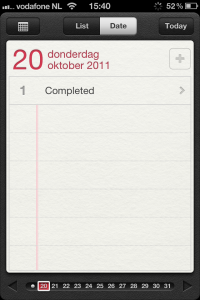 Reminders in iOS 5: overzicht van een dag