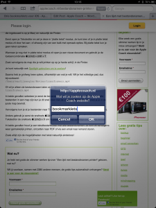 iOS bookmarklet: Apple Coach doorzoeken