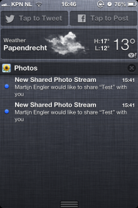 iOS 6: gedeelde Foto Stream uitnodiging