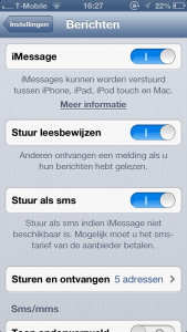 iMessage: instellingen