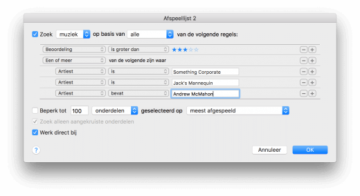 iTunes slimme afspeellijst: favoriete muziek van Andrew McMahon