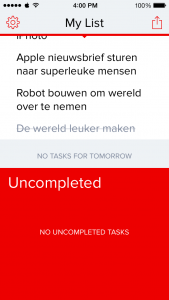 Takenlijst beheren met Begin op de iPhone