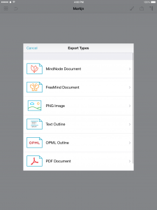 Mindmaps exporteren in verschillende formaten vanuit MindNode