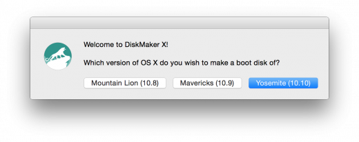 DiskMaker X gebruiken om een schone installatie van Yosemite te doen