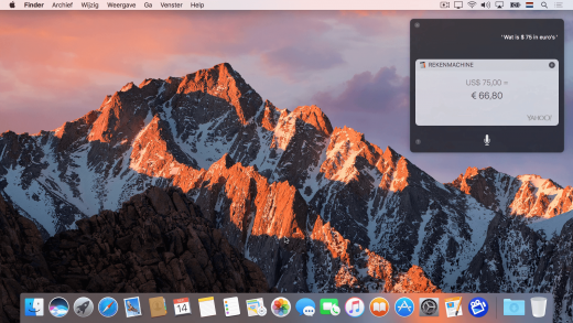 Siri gebruiken op de Mac met macOS Sierra