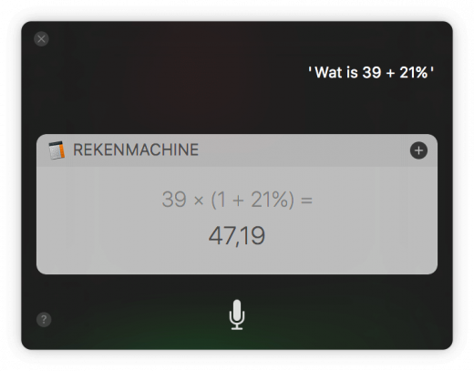 Siri kan dingen voor je uitrekenen