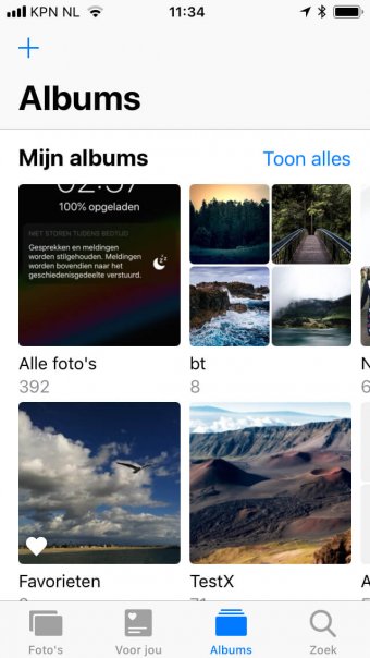 Albums zijn overzichtelijker geordend in iOS 12