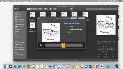 Muziek inkorten kan nu direct in de Finder