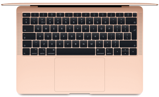 De MacBook Air heeft geen Touch Bar, maar wel Touch ID