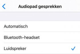 iPhone telefoongesprekken standaard via luidspreker